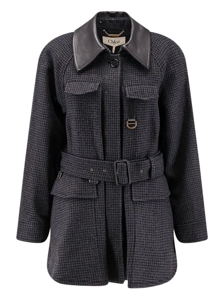 embroidered wool coat by Selfnex