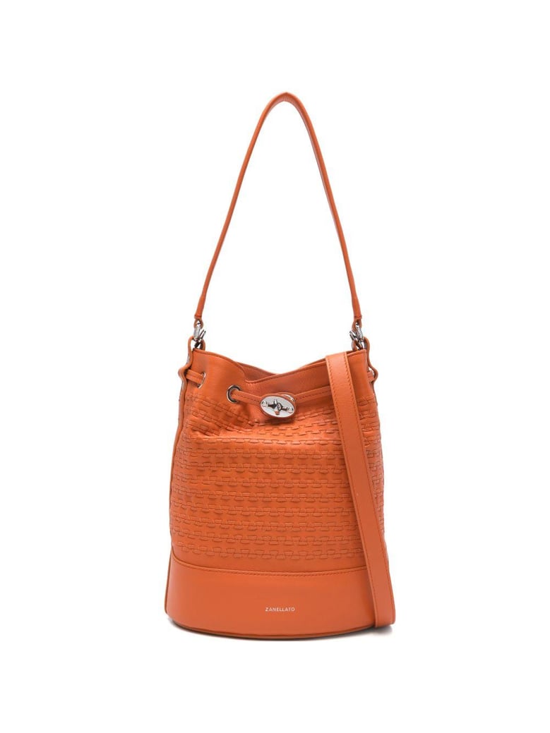 monda musiva small leather bucket bag by Selfnex