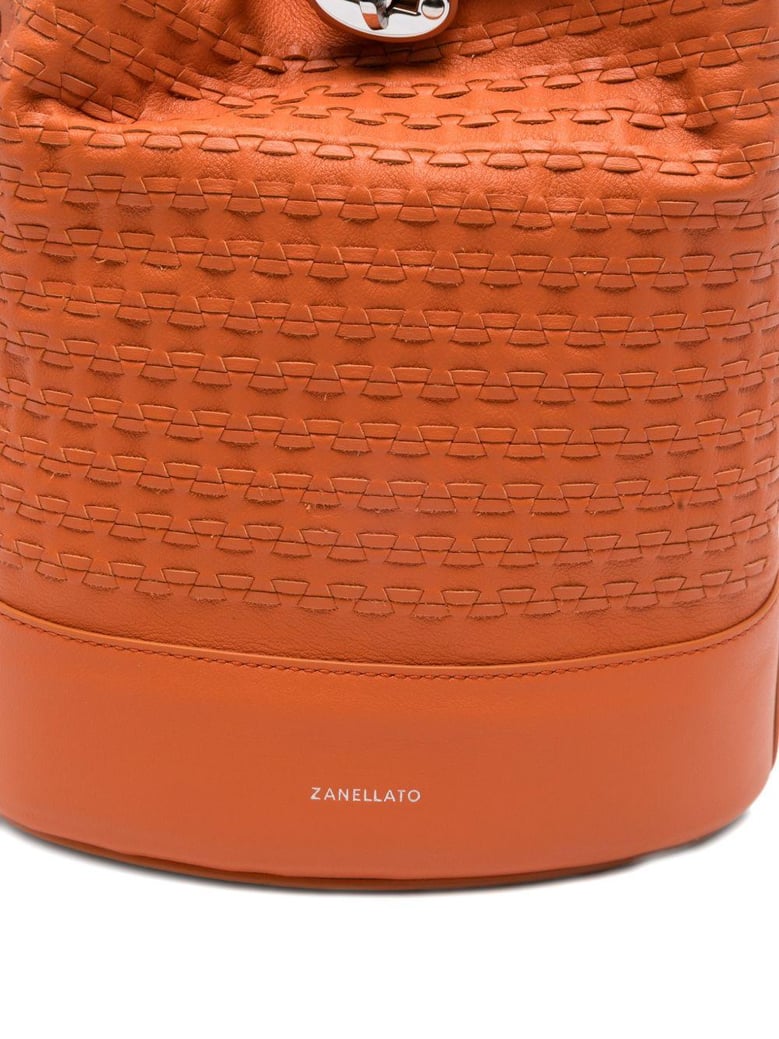 monda musiva small leather bucket bag by Selfnex