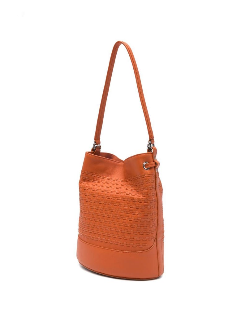 monda musiva small leather bucket bag by Selfnex