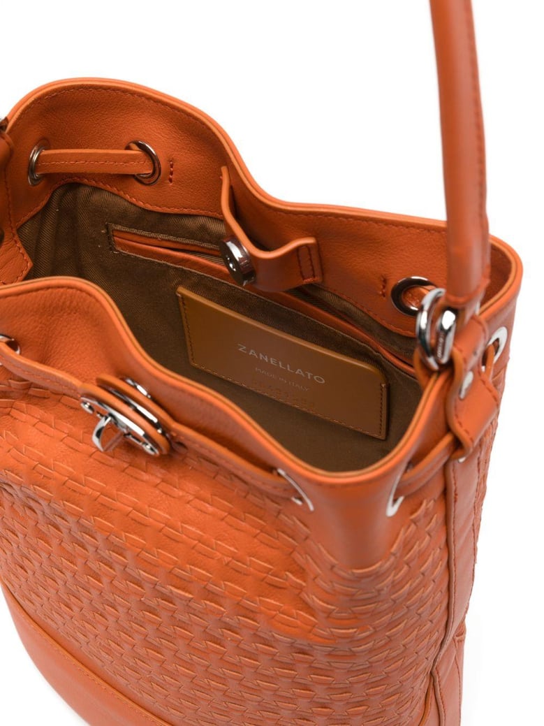 monda musiva small leather bucket bag by Selfnex