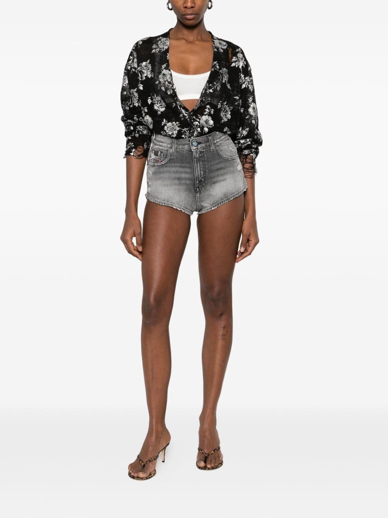 denim cotton shorts by Selfnex