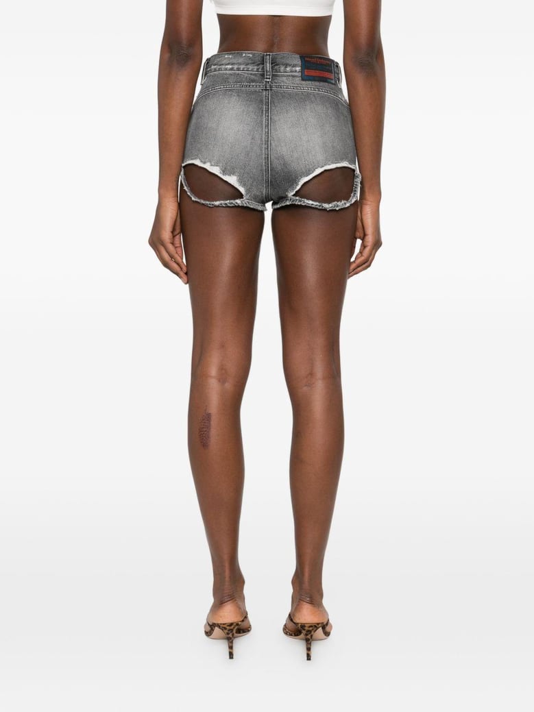 denim cotton shorts by Selfnex