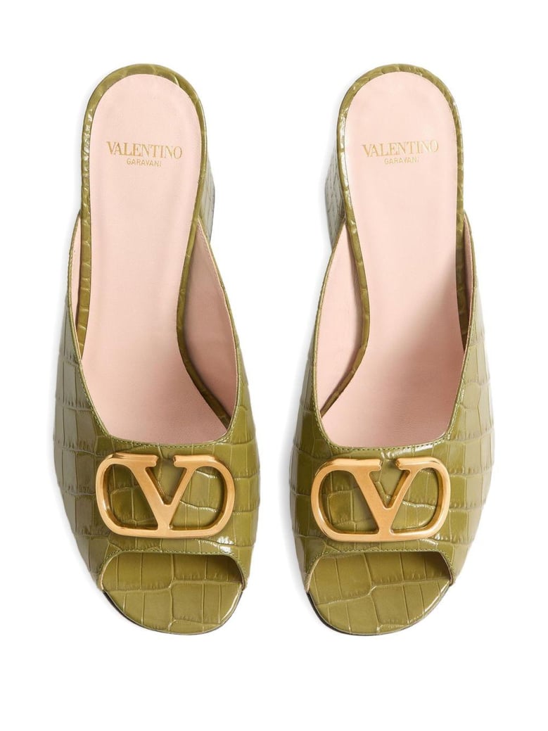 vlogo signature leather mules by Selfnex