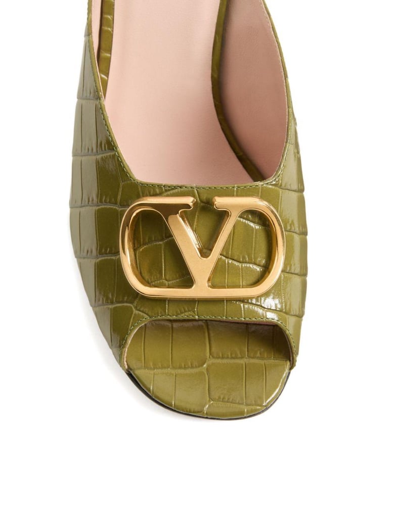 vlogo signature leather mules by Selfnex
