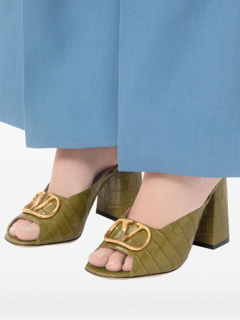vlogo signature leather mules by Selfnex