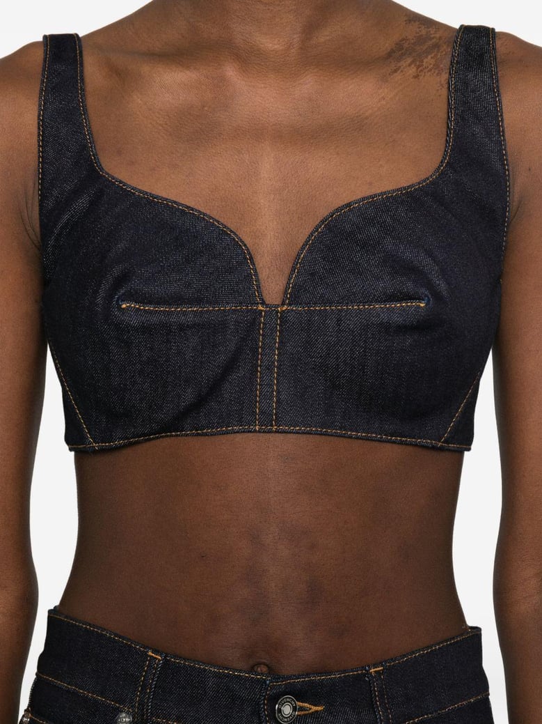 denim cotton bra top by Selfnex