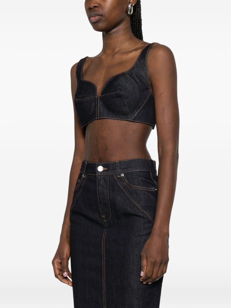 denim cotton bra top by Selfnex