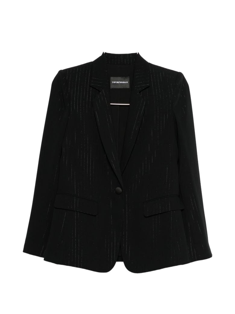pinstripe single-breasted blazer jacket by Selfnex