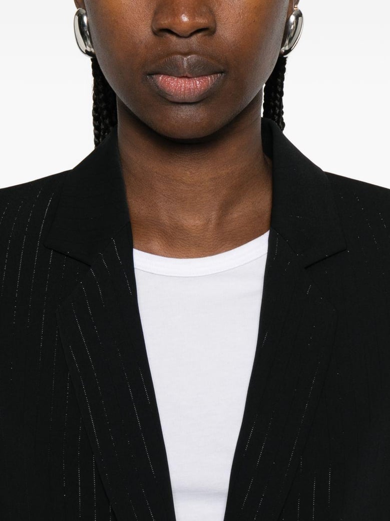 pinstripe single-breasted blazer jacket by Selfnex