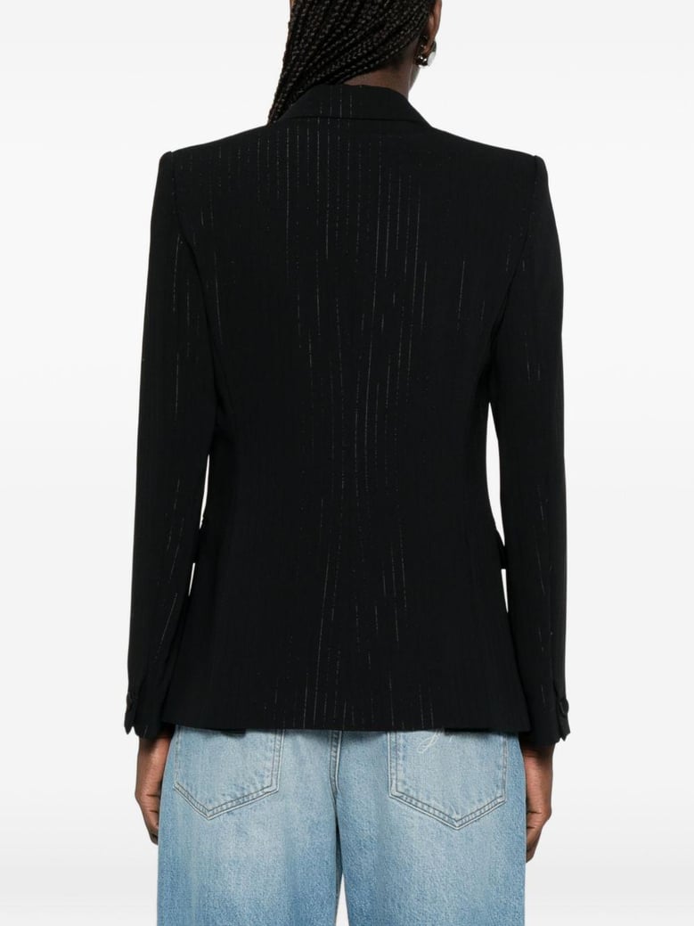 pinstripe single-breasted blazer jacket by Selfnex