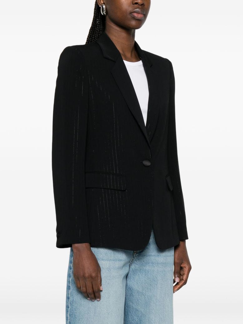 pinstripe single-breasted blazer jacket by Selfnex