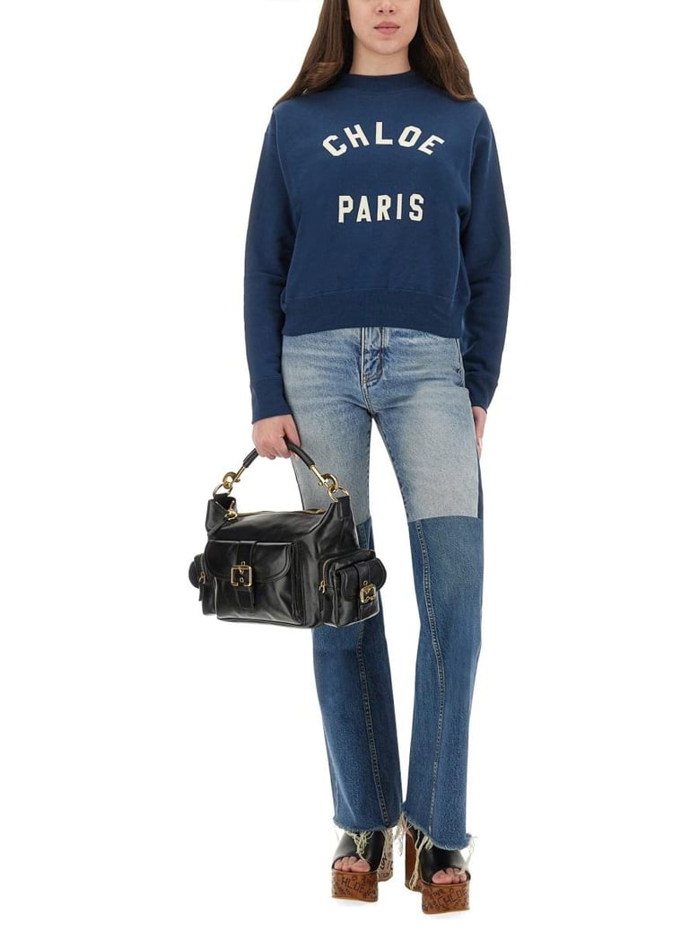 cotton fleece logo pullover by Selfnex