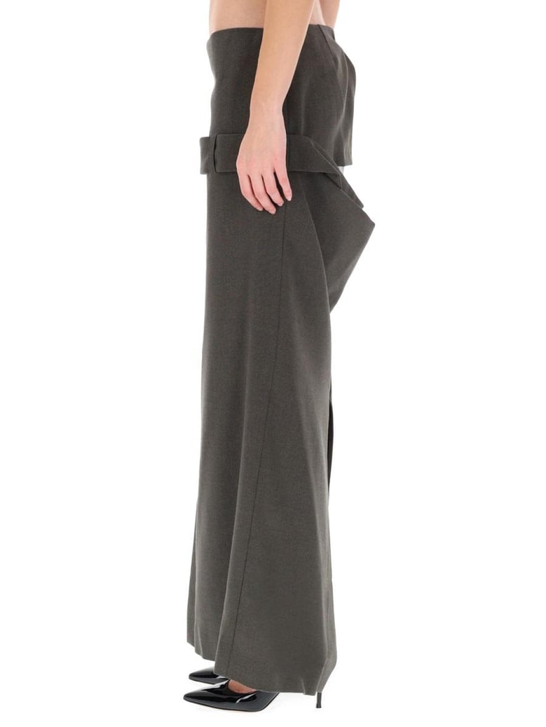 deconstructed skirt with martingale detail by Selfnex