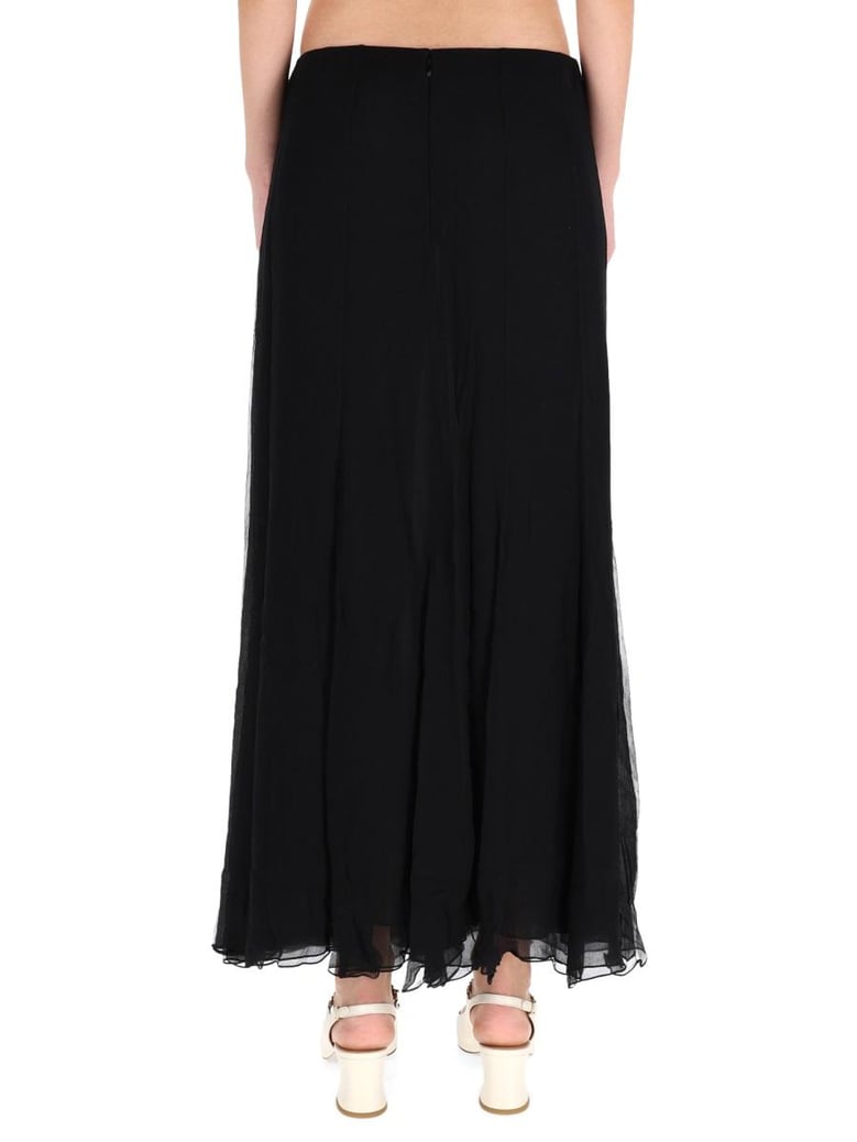 silk muslin maxi skirt by Selfnex