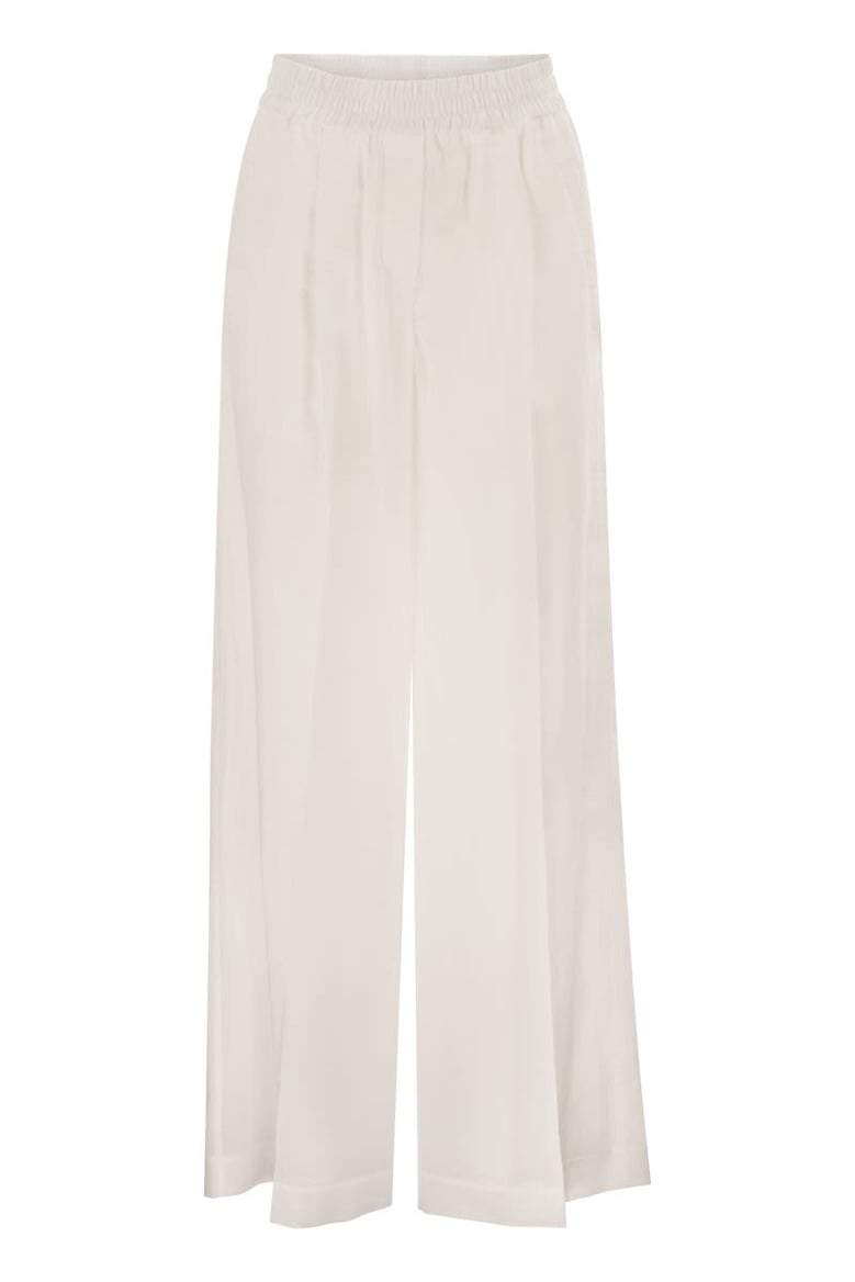 loose track trousers in cotton organza by Selfnex