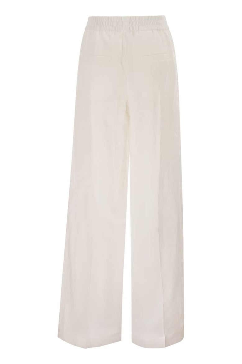 loose track trousers in cotton organza by Selfnex
