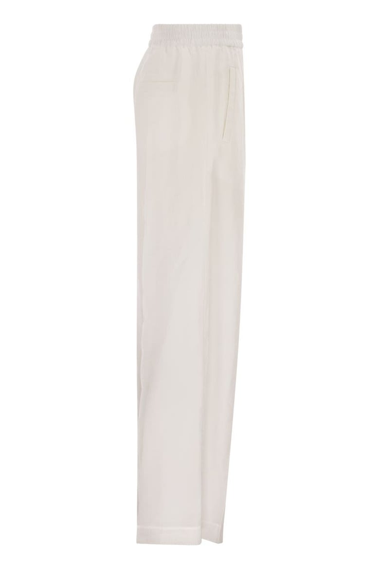 loose track trousers in cotton organza by Selfnex