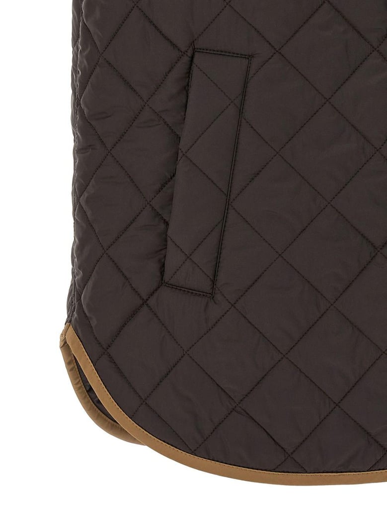 lightweight opaque nylon quilted gilet with thermore® padding and hood by Selfnex