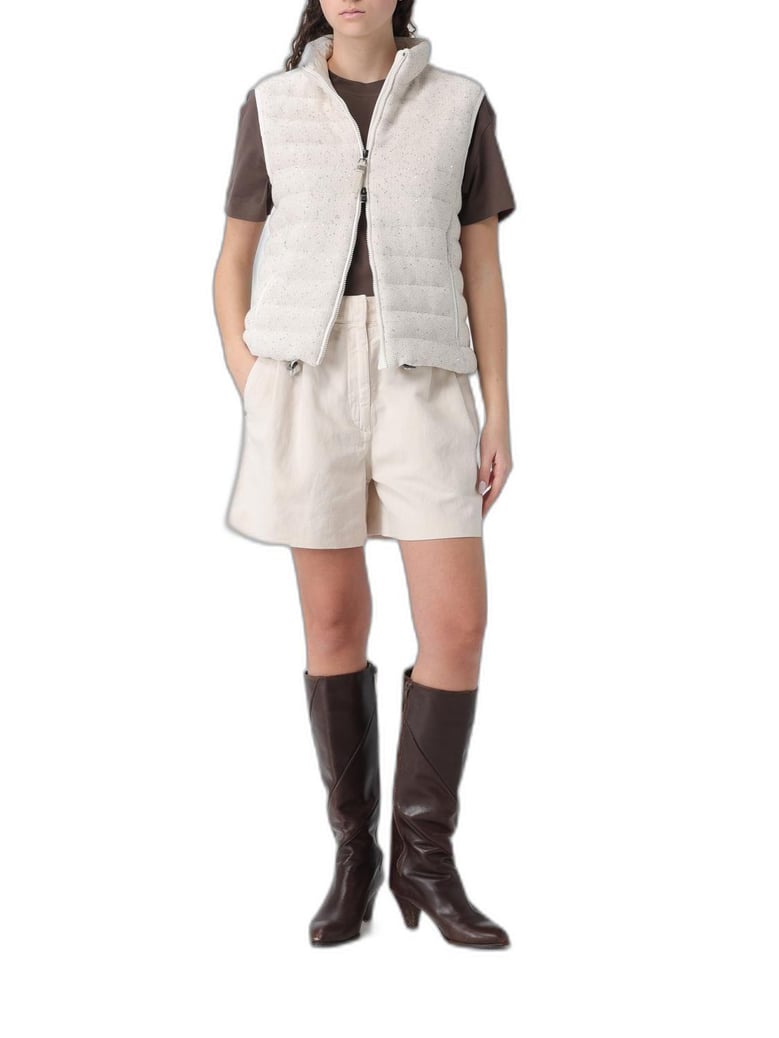 padded cotton waistcoat with sequins and precious details by Selfnex