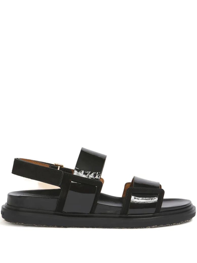 fussbett double-strap leather sandals by Selfnex