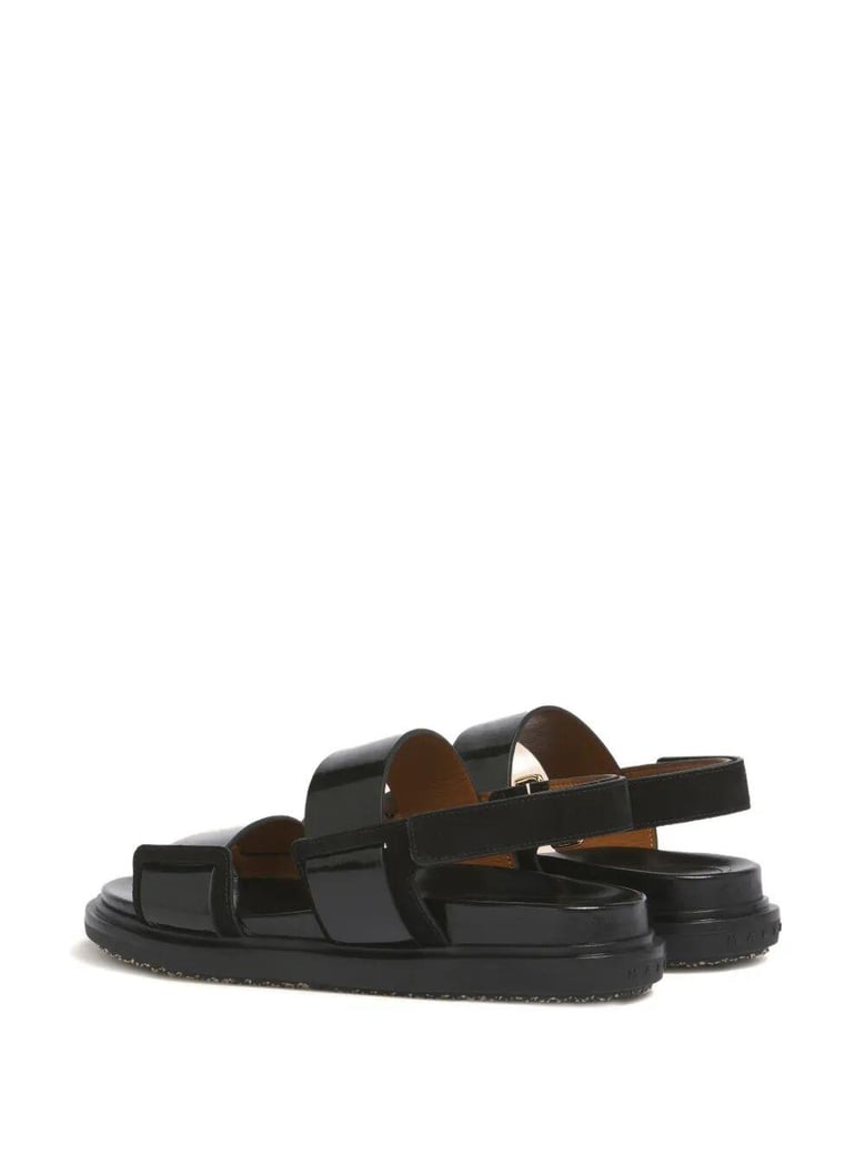 fussbett double-strap leather sandals by Selfnex