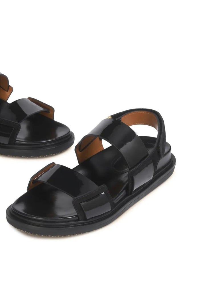 fussbett double-strap leather sandals by Selfnex