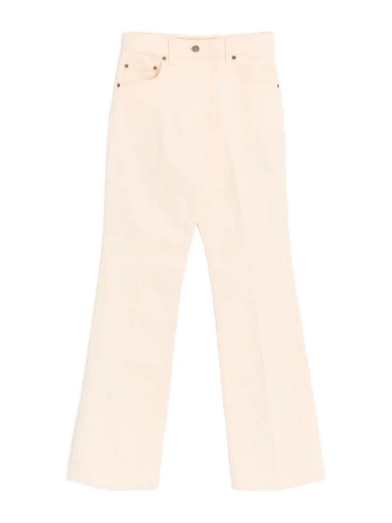 flared denim jeans by Selfnex