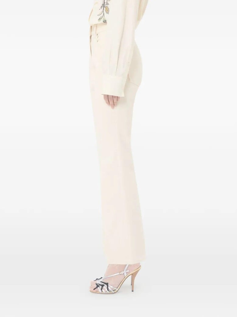 flared denim jeans by Selfnex