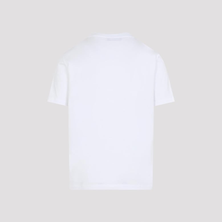 white embroidered logo t-shirt by Selfnex