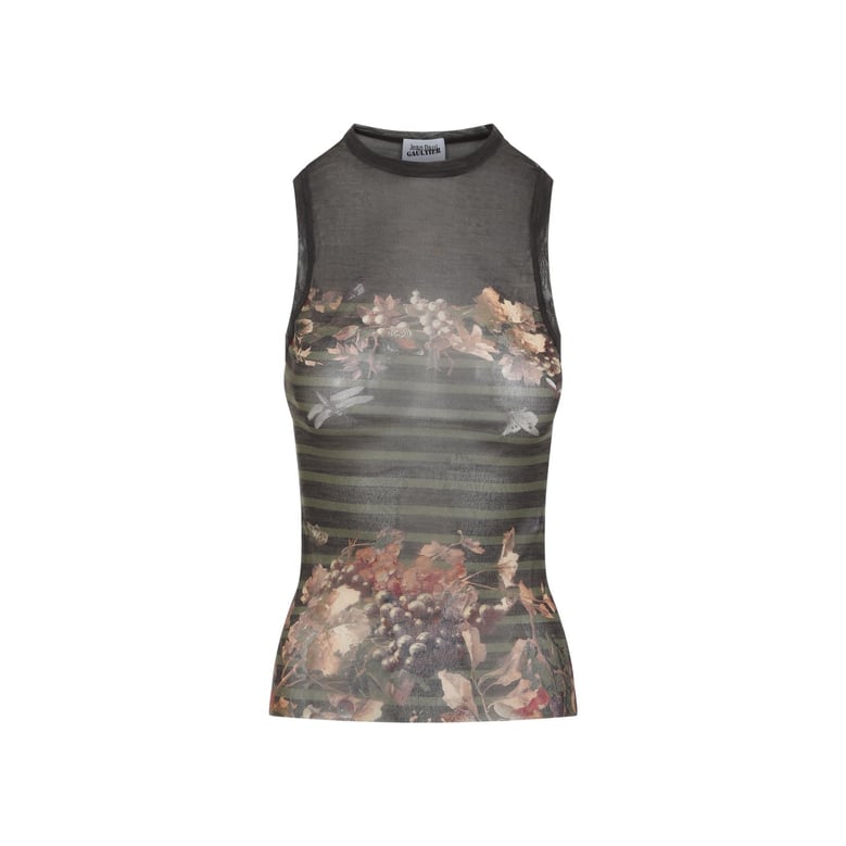 black mariniere grape polyamide top by Selfnex