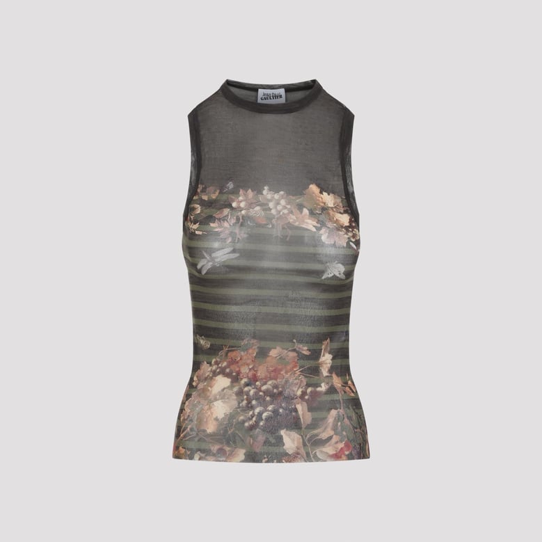 black mariniere grape polyamide top by Selfnex