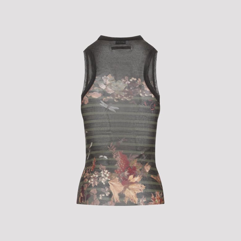 black mariniere grape polyamide top by Selfnex