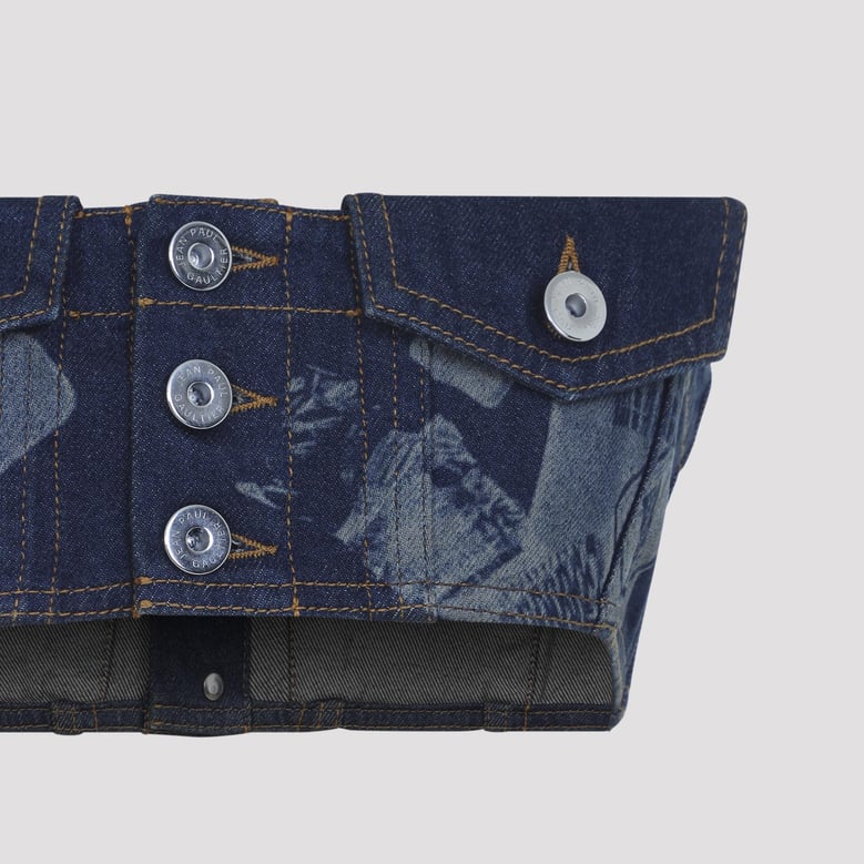 blue denim bra top by Selfnex