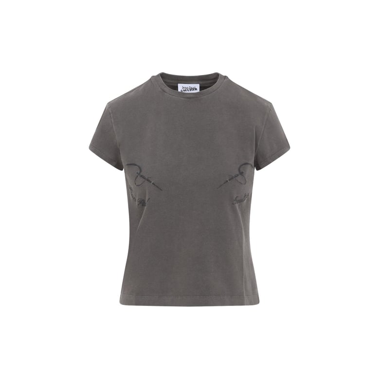 dark grey needless cotton t-shirt by Selfnex