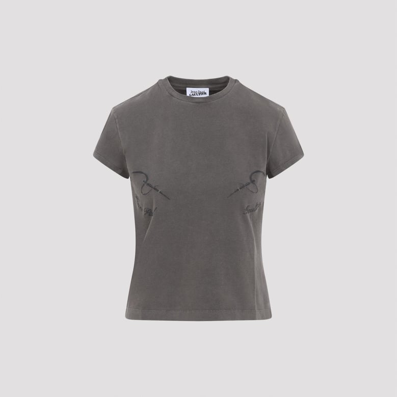dark grey needless cotton t-shirt by Selfnex
