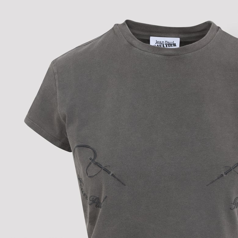 dark grey needless cotton t-shirt by Selfnex