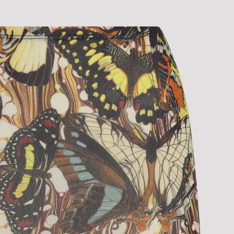 multicolor the yellow butterfly polyamide long skirt by Selfnex