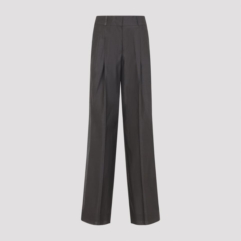 grey cotton and silk pants by Selfnex