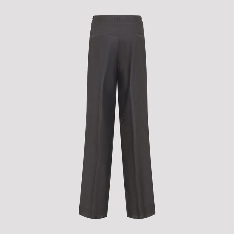 grey cotton and silk pants by Selfnex
