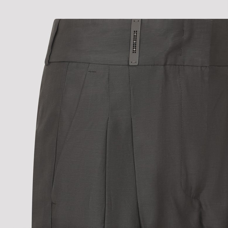 grey cotton and silk pants by Selfnex
