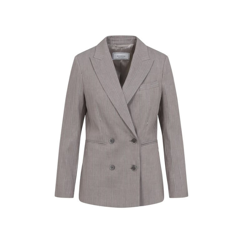 brown linen jacket by Selfnex