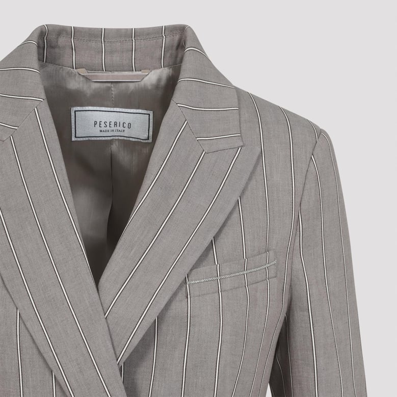 brown linen jacket by Selfnex