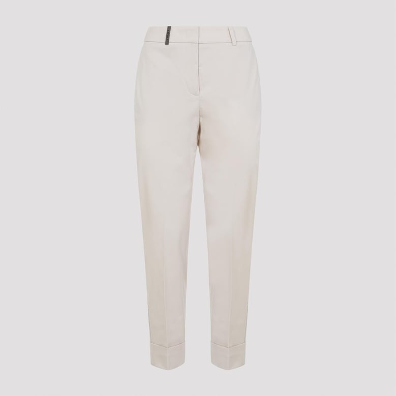 beige cotton pants by Selfnex
