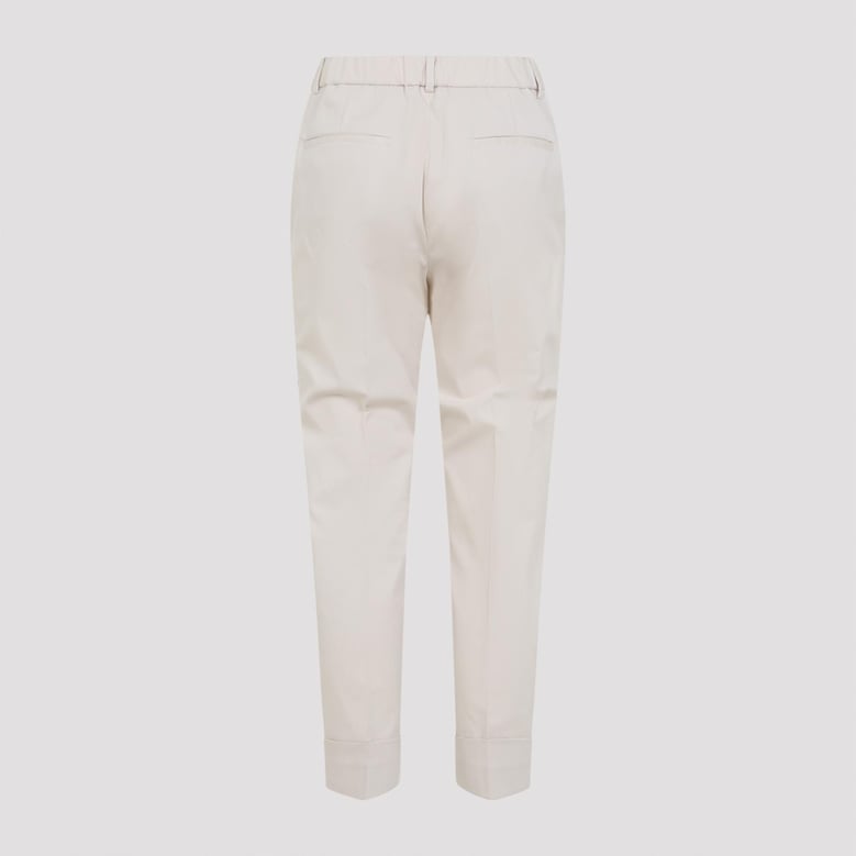 beige cotton pants by Selfnex