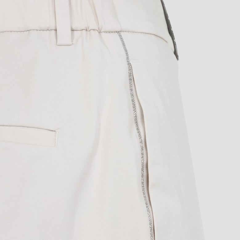 beige cotton pants by Selfnex