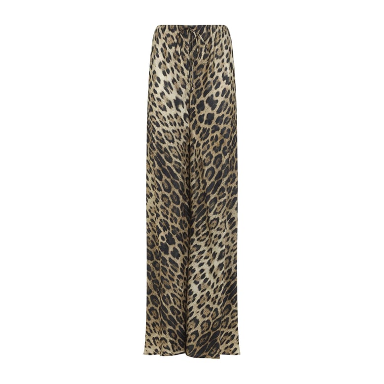 natural jaguar viscose pants by Selfnex