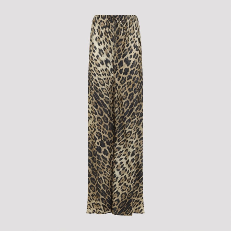 natural jaguar viscose pants by Selfnex