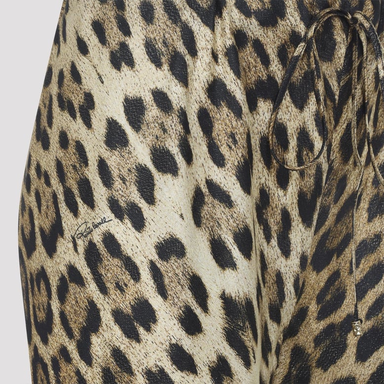 natural jaguar viscose pants by Selfnex