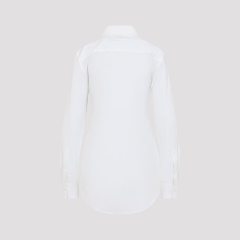 white scanned bra cotton shirt by Selfnex
